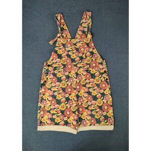 Lucy & Yak Overall Shortalls Women 18R "The Florian Print Easton" Organic Cotton